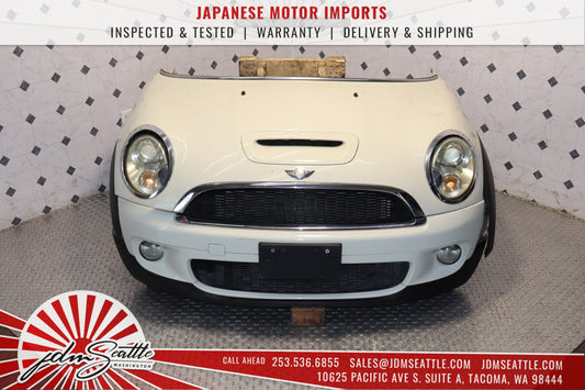 JDM 02-06 MINI COOPER S COMPLETE FRONT END CONVERSION NOSE CUT FRONT CLIP WHITE/CREAM