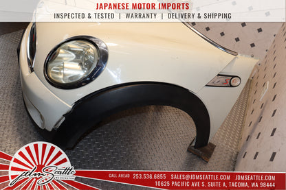 JDM 02-06 MINI COOPER S COMPLETE FRONT END CONVERSION NOSE CUT FRONT CLIP WHITE/CREAM