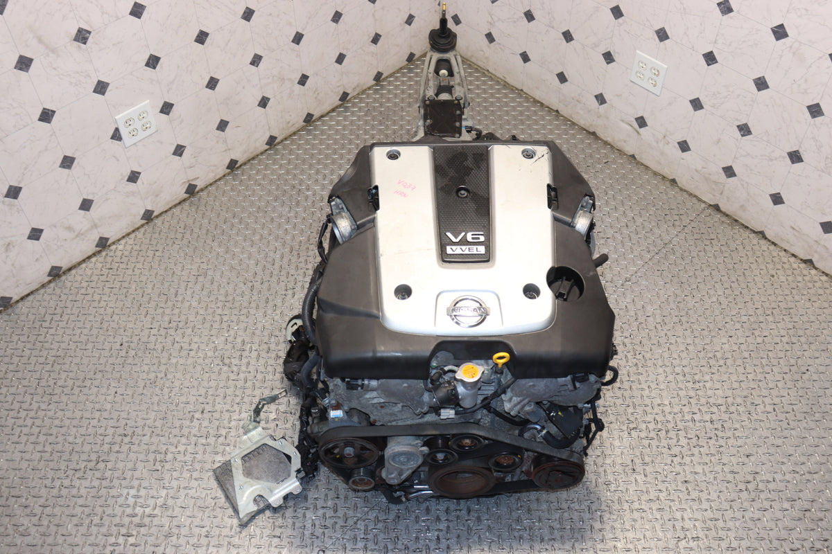 Nissan 370Z Infiniti G37 3.7L V6 DOHC VVEL Engine & 6 Speed Manual Transmission Swap JDM VQ37VHR