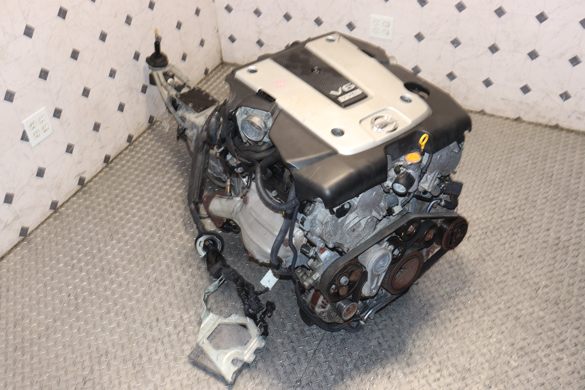 Nissan 370Z Infiniti G37 3.7L V6 DOHC VVEL Engine & 6 Speed Manual Transmission Swap JDM VQ37VHR