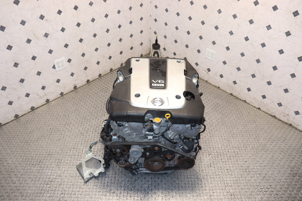 Nissan 370Z Infiniti G37 3.7L V6 DOHC VVEL Engine & 6 Speed Manual Transmission Swap JDM VQ37VHR