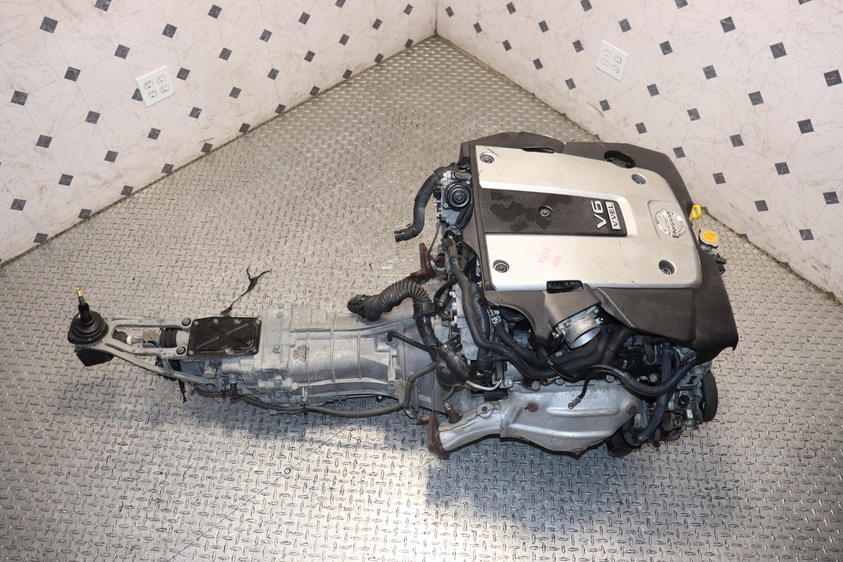 Nissan 370Z Infiniti G37 3.7L V6 DOHC VVEL Engine & 6 Speed Manual Transmission Swap JDM VQ37VHR