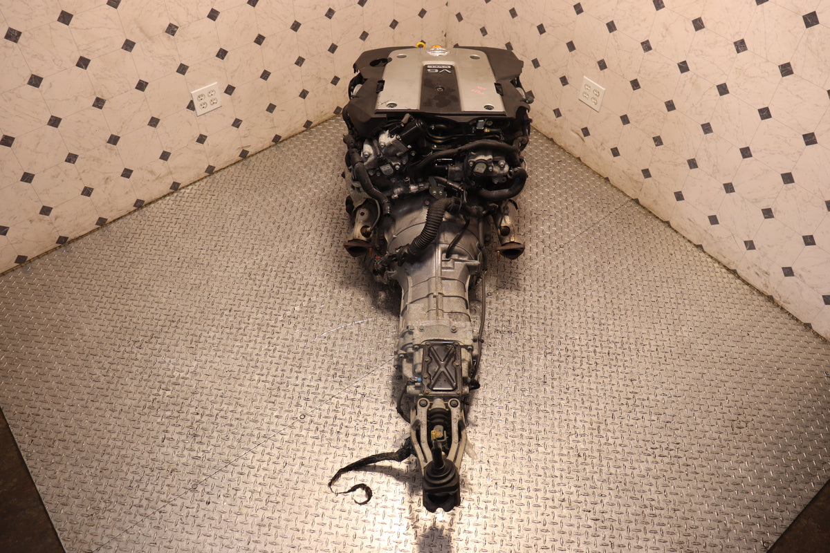 Nissan 370Z Infiniti G37 3.7L V6 DOHC VVEL Engine & 6 Speed Manual Transmission Swap JDM VQ37VHR