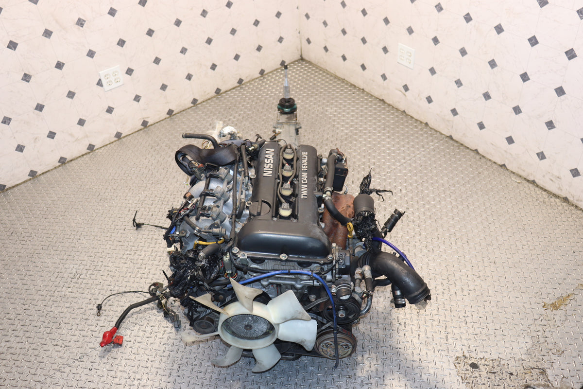 Nissan Silvia S13 SR20DET Blacktop 2.0L Turbo Engine & 5 Speed Manual RWD Transmission Swap JDM