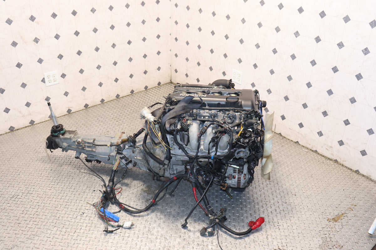 Nissan Silvia S13 SR20DET Blacktop 2.0L Turbo Engine & 5 Speed Manual RWD Transmission Swap JDM