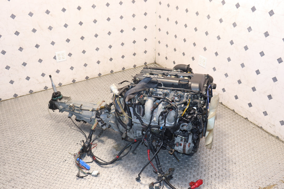 Nissan Silvia S13 SR20DET Blacktop 2.0L Turbo Engine & 5 Speed Manual RWD Transmission Swap JDM