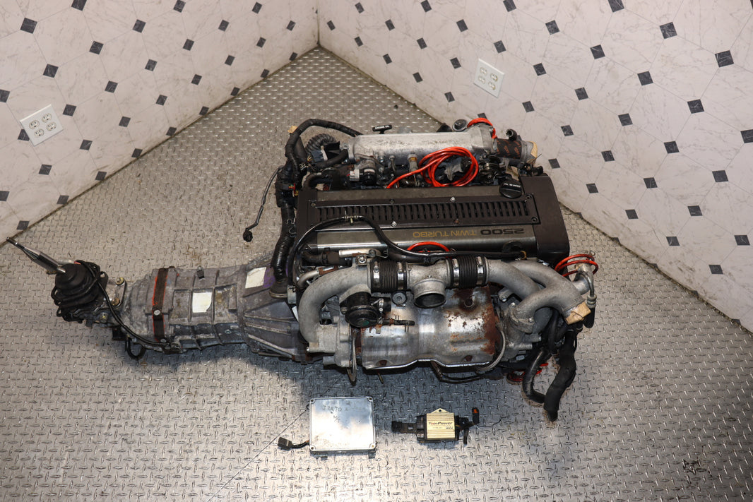 1991-1996 Toyota 1JZ-GTE Non-VVTi Twin Turbo JDM Engine R154 5-Speed Manual Transmission Swap OEM