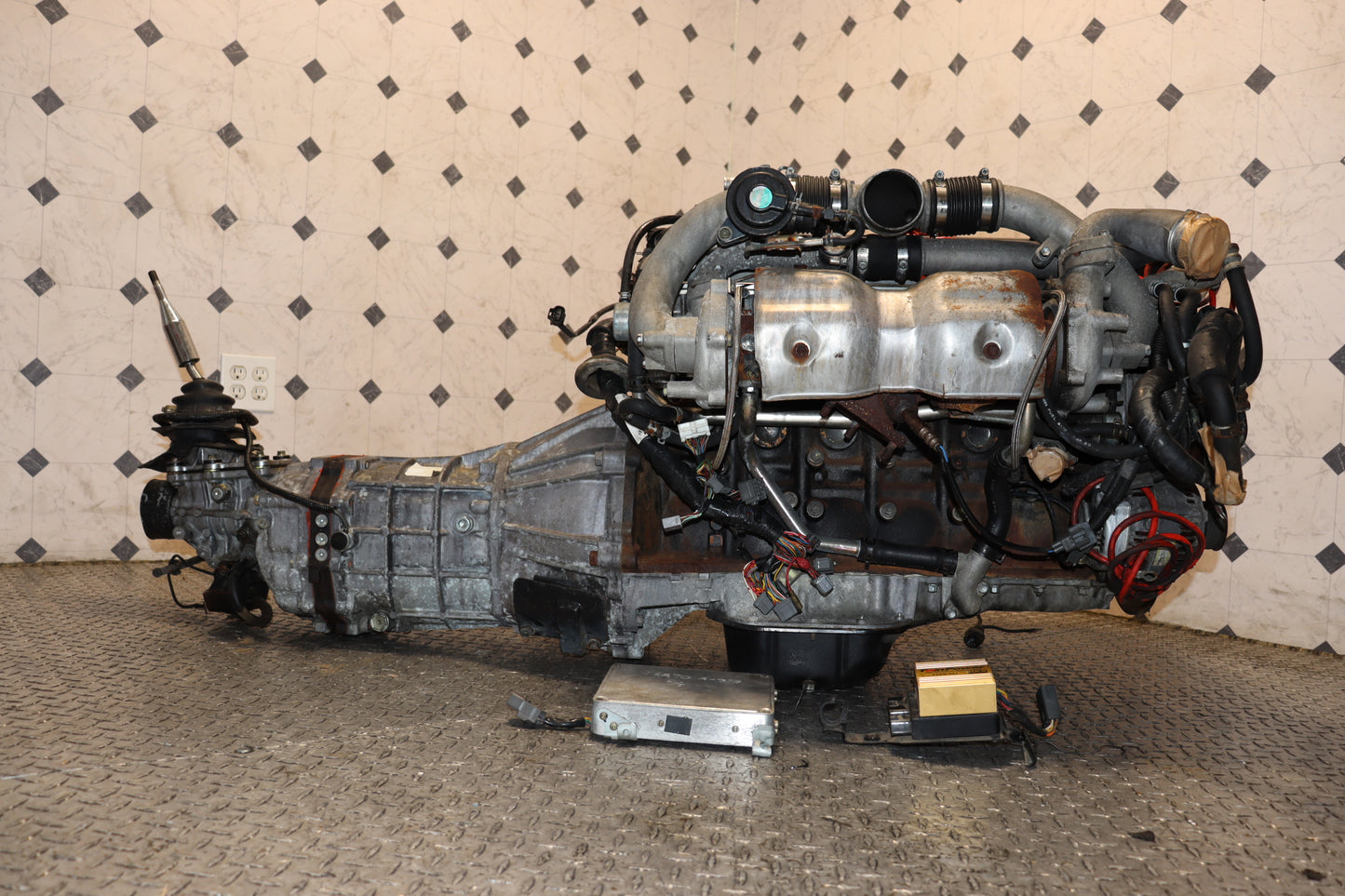 Toyota 1JZ-GTE Non-VVTi 2.5L Twin Turbo Engine & R154 5 Speed Manual Transmission Swap JDM