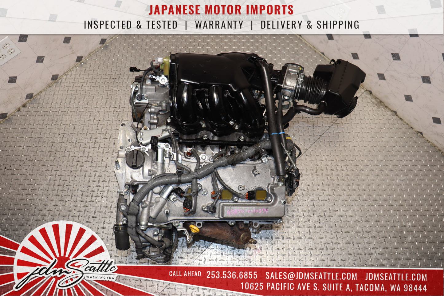 JDM 2GR 3.5L ENGINE 07-12 TOYOTA CAMRY RAV4 HIGHLANDER / 07-12 LEXUS RX350 MOTOR 2GR-FSE V6 RWD