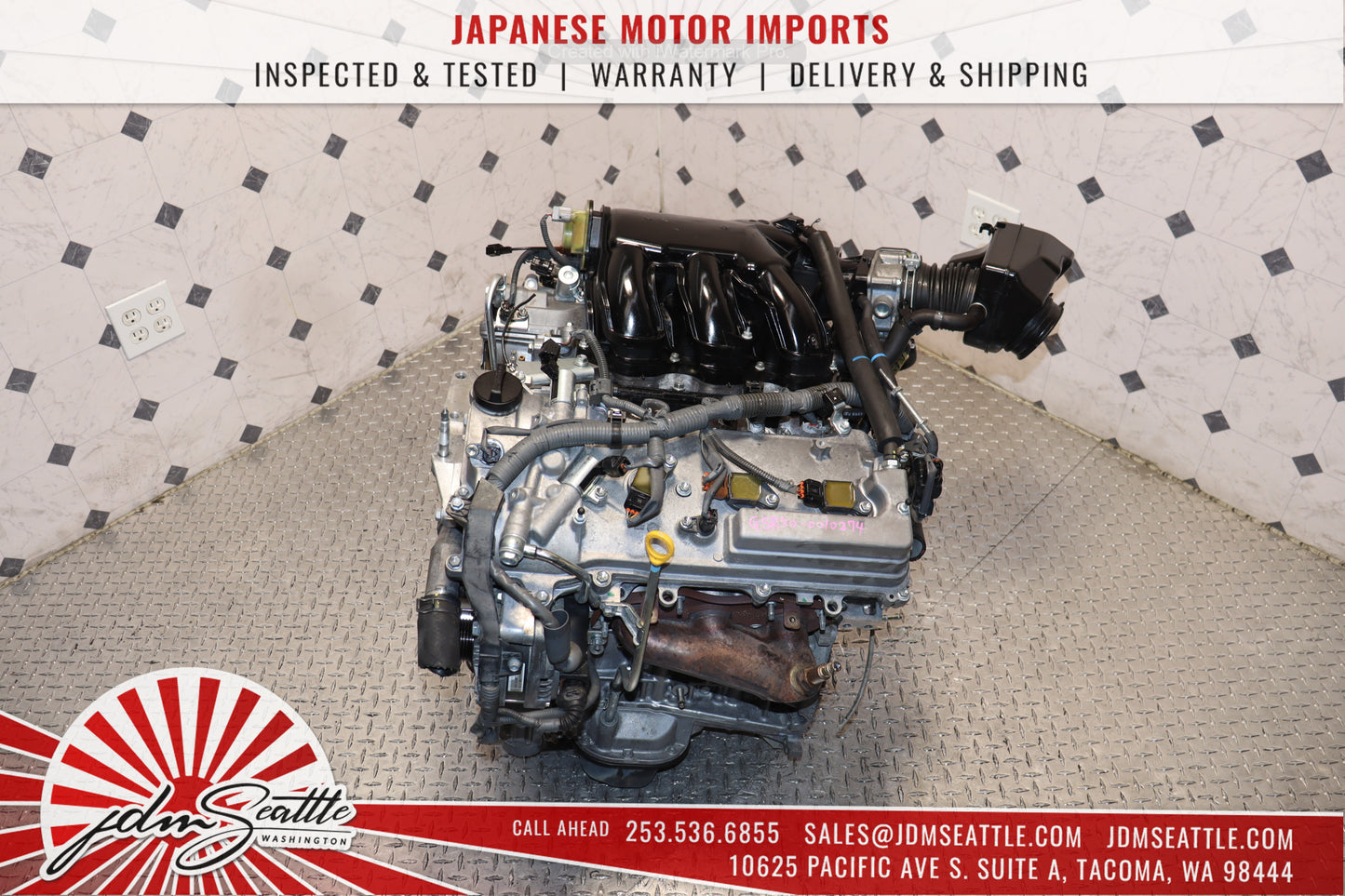 JDM 2GR 3.5L ENGINE 07-12 TOYOTA CAMRY RAV4 HIGHLANDER / 07-12 LEXUS RX350 MOTOR 2GR-FSE V6 RWD