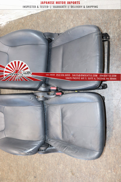 JDM 08-14 SUBARU WRX STI SEATS OEM PREMIUM LEATHER V10 STI SEDAN FRONT & REAR SETS