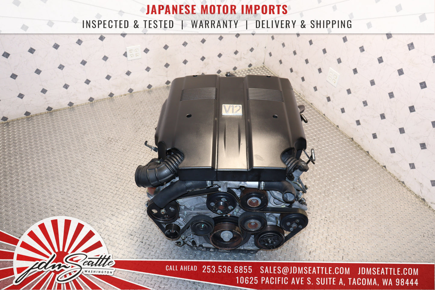 1GZ-FE 5.0L V12 Engine & Transmission for Toyota Century & Supra