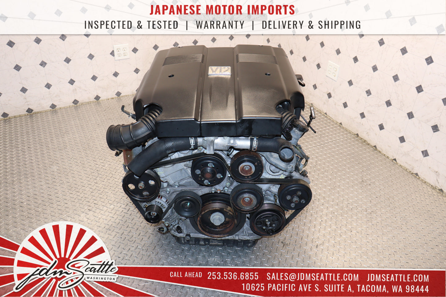 1GZ-FE - V12 TOYOTA CENTURY SUPRA ENGINE 5.0L JDM ENGINE  & TRANS V12