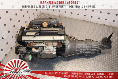 JDM NISSAN SKYLINE GTS RB25DET TURBO RWD ENGINE R33 5 SPEED TRANSMISSION RB25 S1