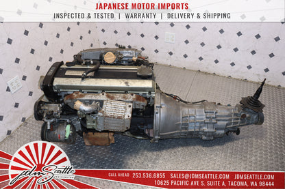 JDM NISSAN SKYLINE GTS RB25DET TURBO RWD ENGINE R33 5 SPEED TRANSMISSION RB25 S1