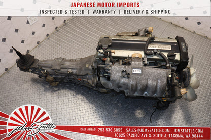 JDM NISSAN SKYLINE GTS RB25DET TURBO RWD ENGINE R33 5 SPEED TRANSMISSION RB25 S1