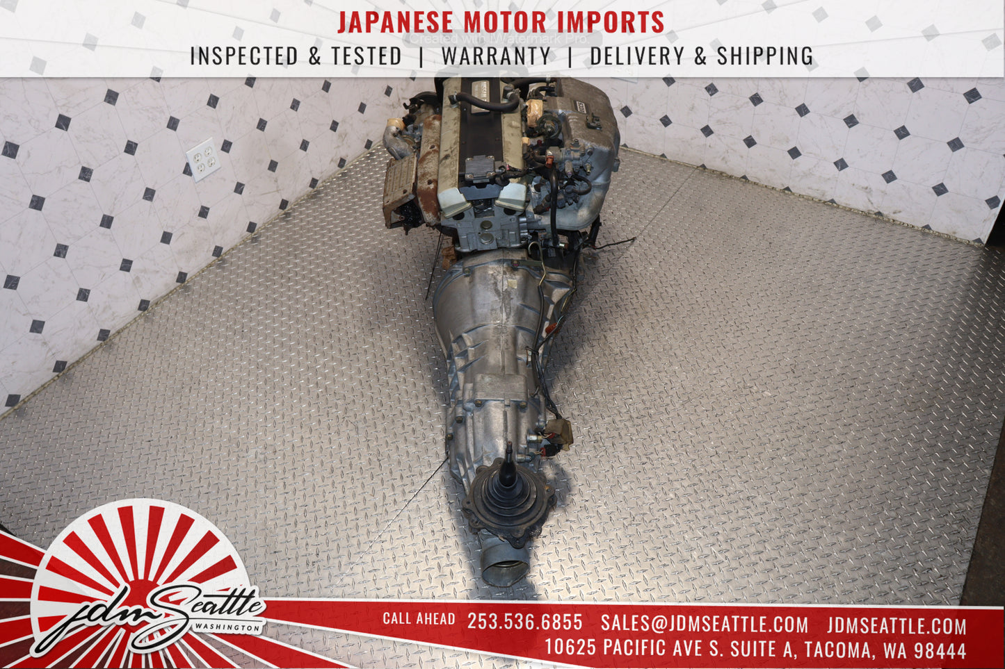 JDM NISSAN SKYLINE GTS RB25DET TURBO RWD ENGINE R33 5 SPEED TRANSMISSION RB25 S1