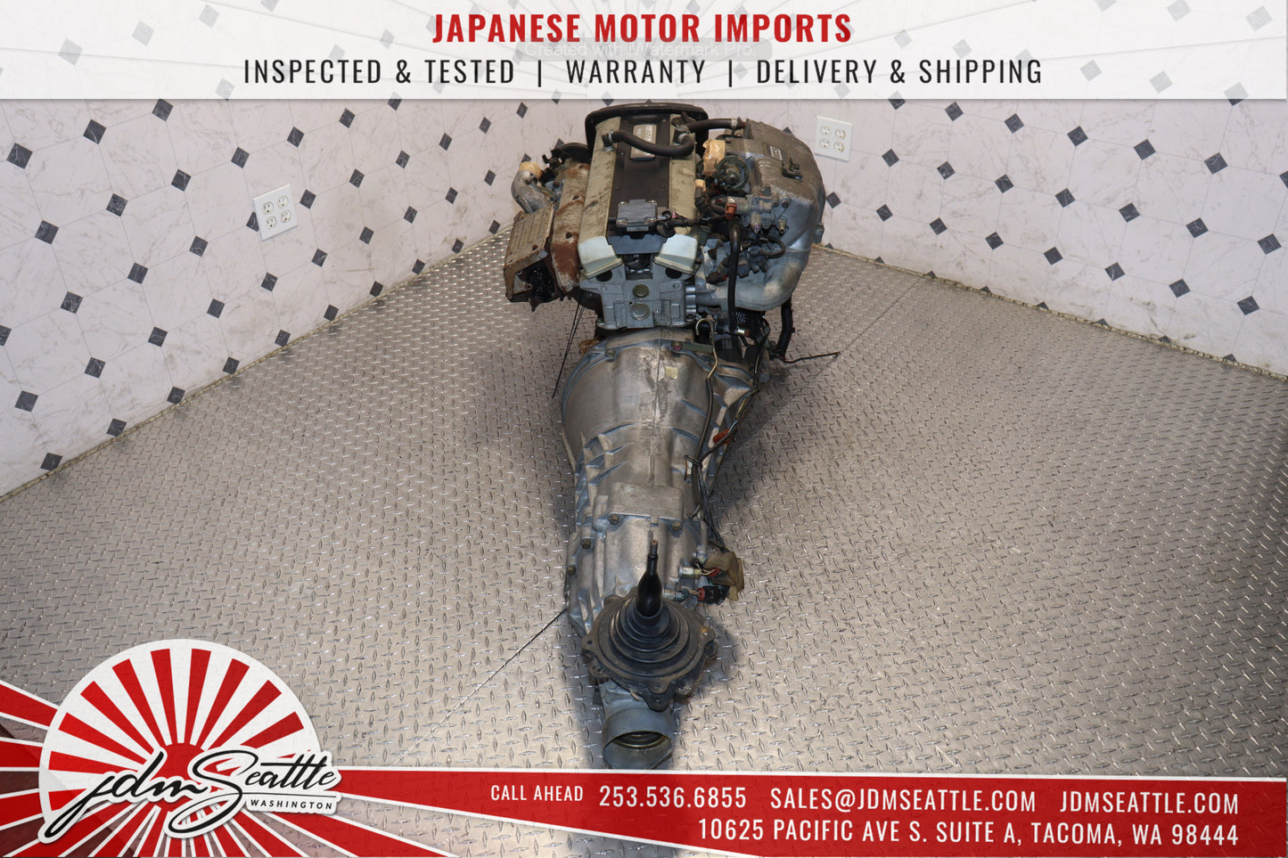 JDM NISSAN SKYLINE GTS RB25DET TURBO RWD ENGINE R33 5 SPEED TRANSMISSION RB25 S1