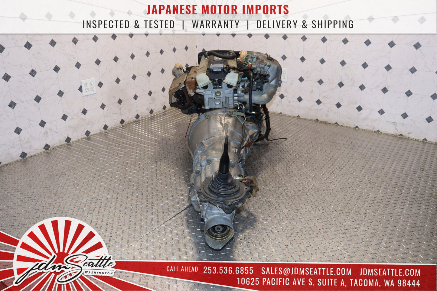 JDM NISSAN SKYLINE GTS RB25DET TURBO RWD ENGINE R33 5 SPEED TRANSMISSION RB25 S1