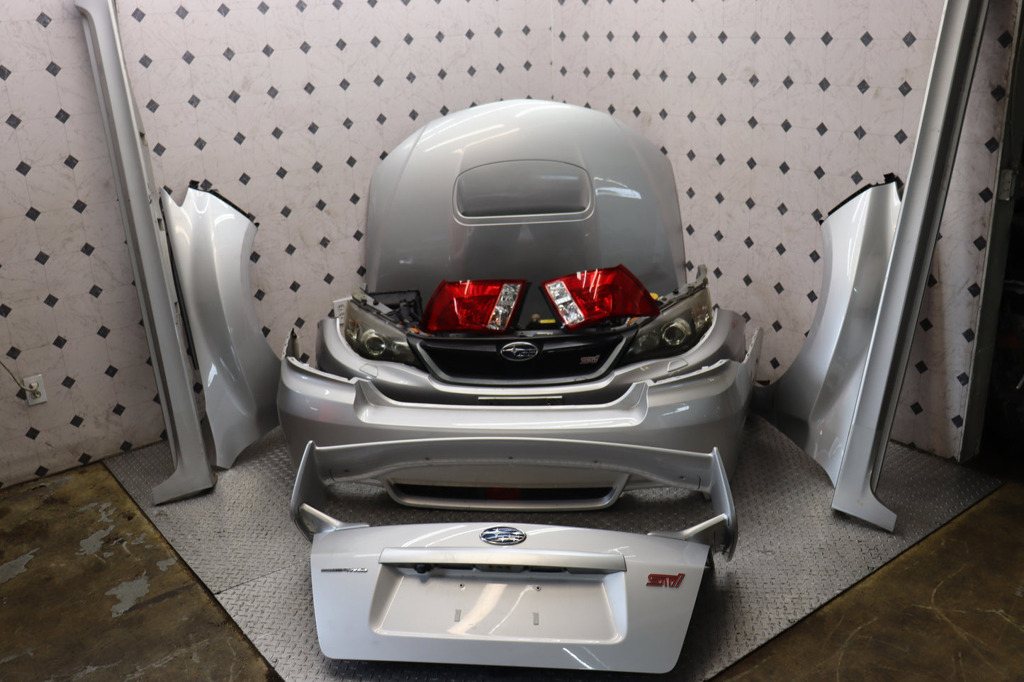 2008-2014 Subaru WRX STI JDM V10 Front End Conversion Nose Cut OEM GVB