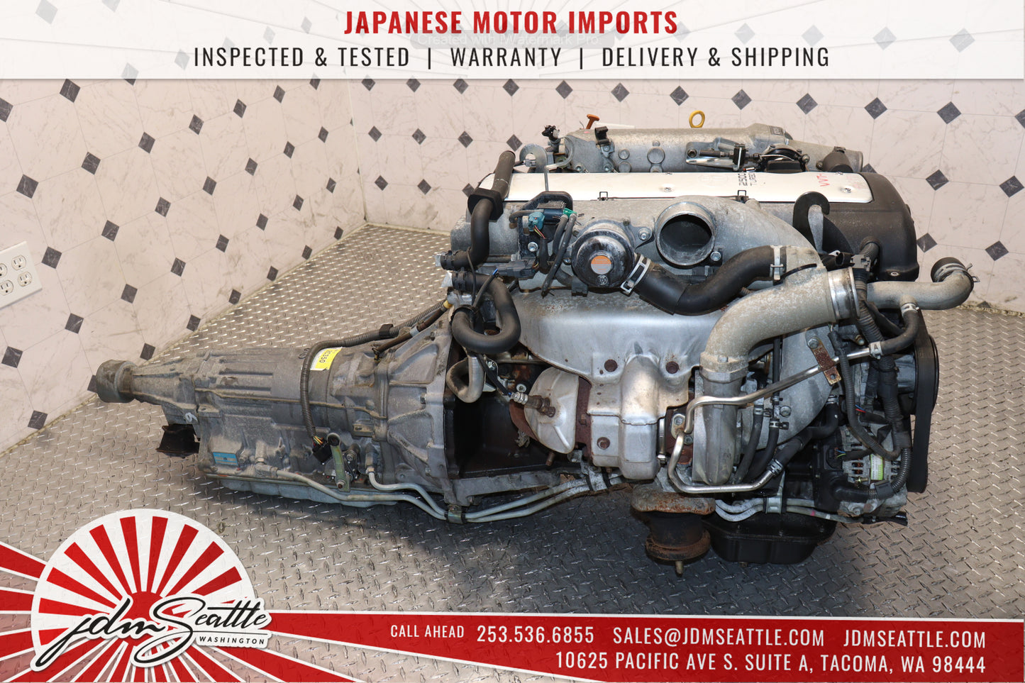 JDM 1JZ-GTE VVTI TURBO MOTOR & AUTOMATIC TRANSMISSION LEXUS IS300 GS300 TOYOTA CHASER 1JZ ENGINE SWAP