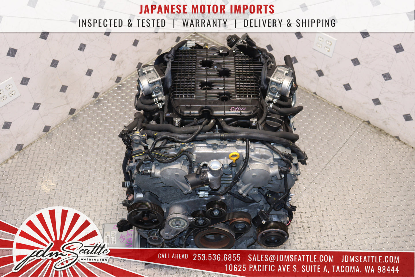 JDM VQ37HR ENGINE 09-13 NISSAN 370Z, 09-17 INFINITI G37, 11-13 M37 VVEL VQ37 3.7L HIGH REV MOTOR