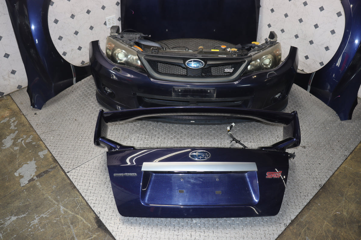 Subaru Impreza WRX STI Hatchback GRB Complete Nose Cut – Dark Blue JDM Front Clip | JDM Seattle
