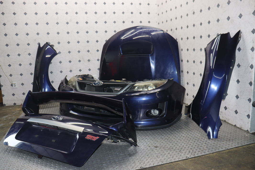 Subaru Impreza WRX STI Hatchback GRB Complete Nose Cut – Dark Blue JDM Front Clip | JDM Seattle