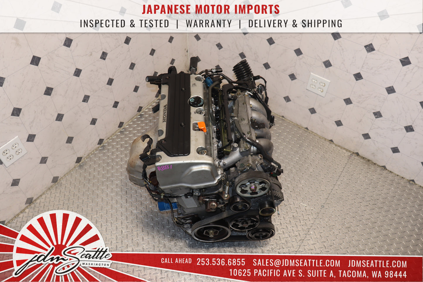 JDM K24A RBB HIGH COMP 2.4L MOTOR 3-LOBE HONDA 07-08 ACURA TSX ENGINE