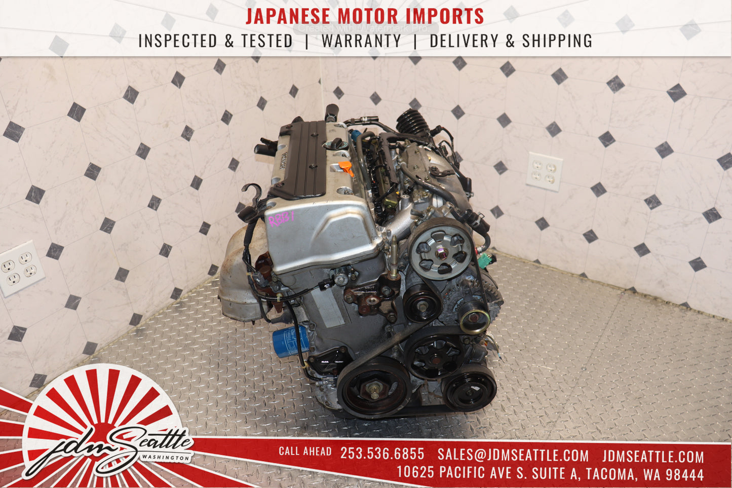 JDM K24A RBB HIGH COMP 2.4L MOTOR 3-LOBE HONDA 07-08 ACURA TSX ENGINE