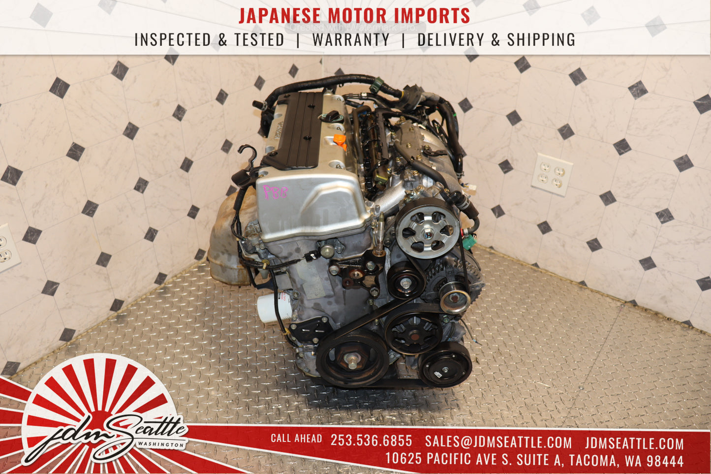 JDM K24A RBB HIGH COMP 2.4L MOTOR 3-LOBE HONDA 04-08 ACURA TSX ENGINE