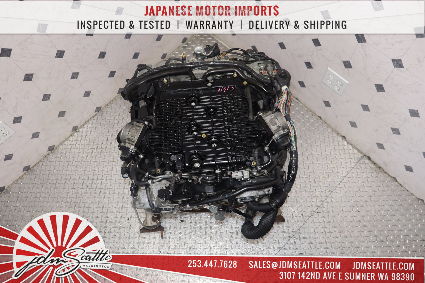 JDM VQ37HR ENGINE 09-13 NISSAN 370Z, 09-17 INFINITI G37, 11-13 M37 VVEL VQ37 3.7L HIGH REV MOTOR