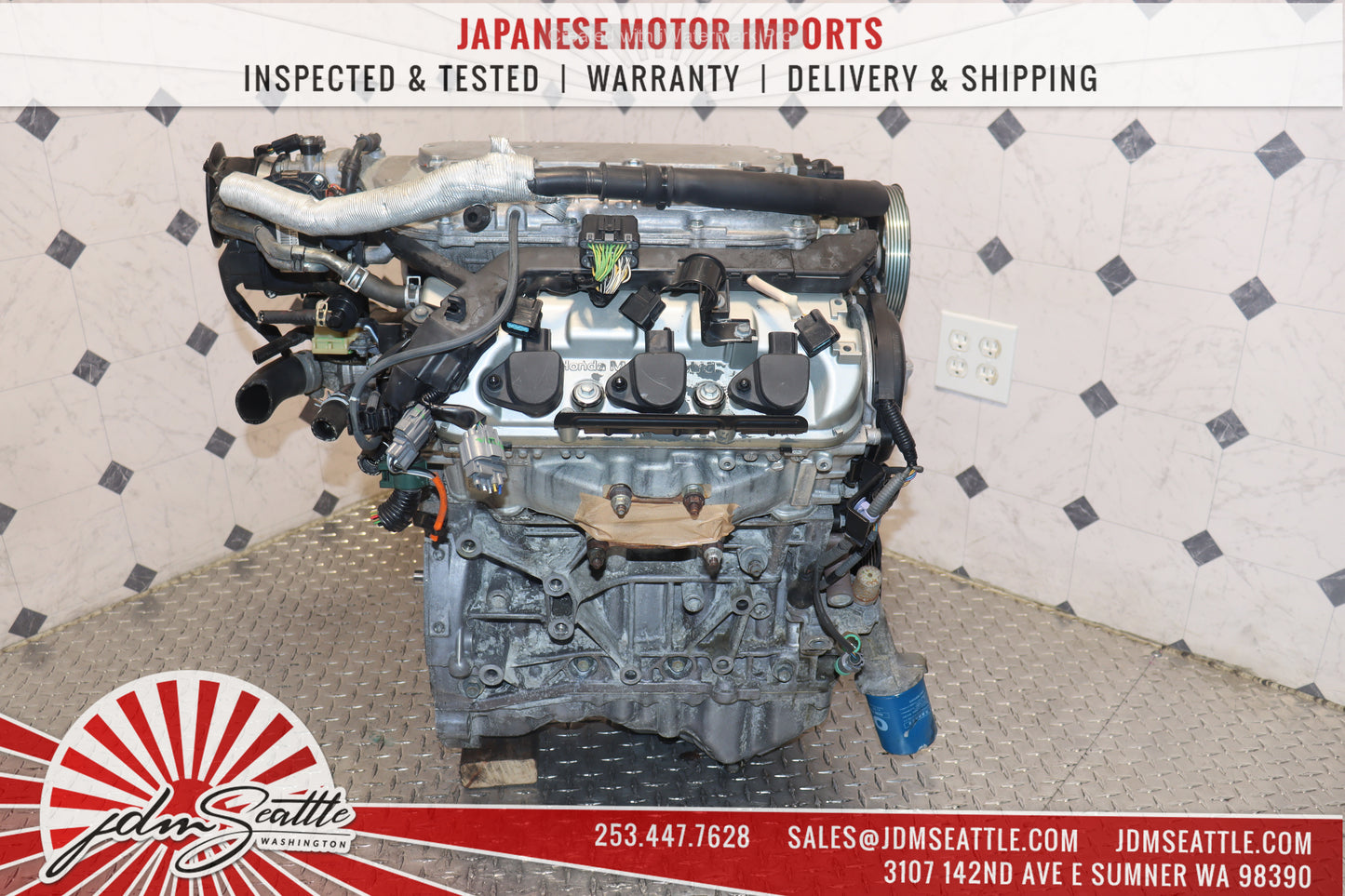 JDM J35A ENGINE 06-08 HONDA RIDGELINE 03-06 ACURA MDX 07-08 ACURA TL-S J35 SOHC 3.5L VTEC MOTOR