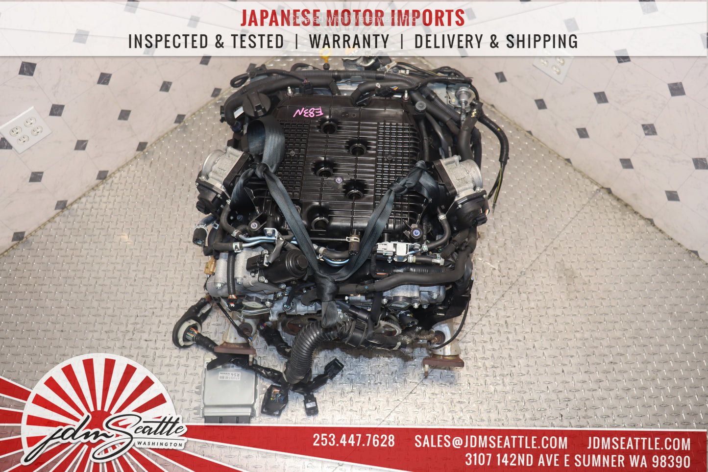 JDM VQ37HR ENGINE 09-13 NISSAN 370Z, 09-17 INFINITI G37, 11-13 M37 VVEL VQ37 3.7L HIGH REV MOTOR