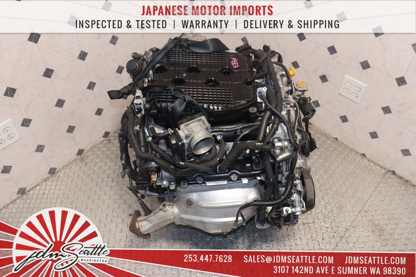 JDM VQ37HR ENGINE 09-13 NISSAN 370Z, 09-17 INFINITI G37, 11-13 M37 VVEL VQ37 3.7L HIGH REV MOTOR