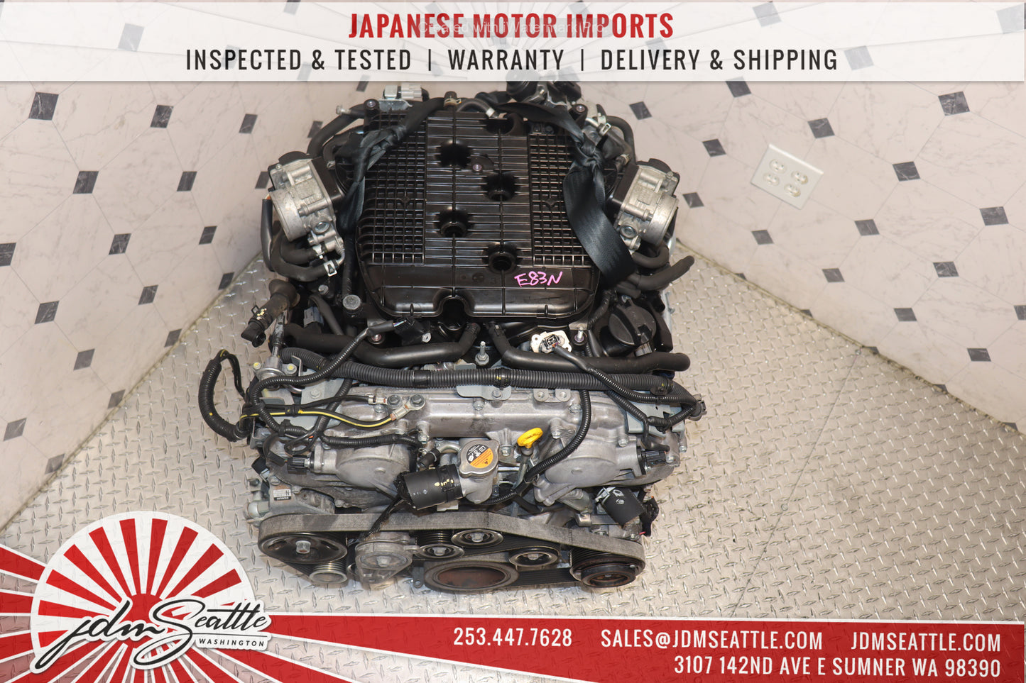 JDM VQ37HR ENGINE 09-13 NISSAN 370Z, 09-17 INFINITI G37, 11-13 M37 VVEL VQ37 3.7L HIGH REV MOTOR