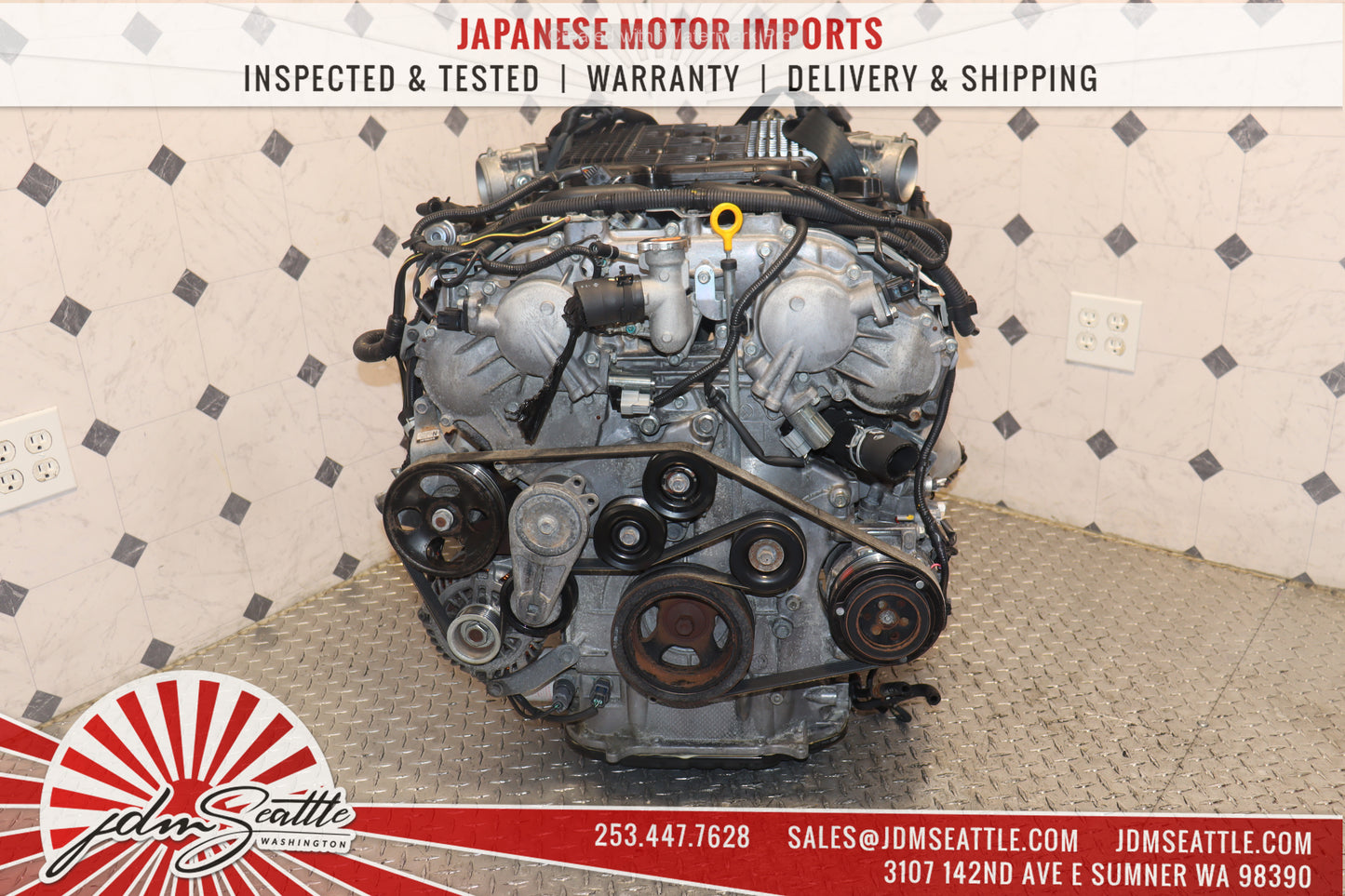 JDM VQ37HR ENGINE 09-13 NISSAN 370Z, 09-17 INFINITI G37, 11-13 M37 VVEL VQ37 3.7L HIGH REV MOTOR