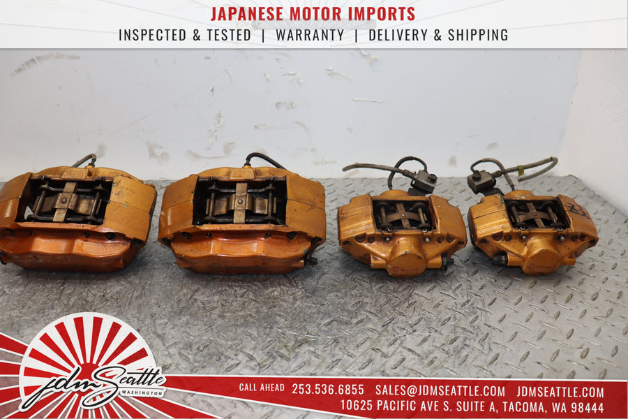 JDM 03-05 NISSAN 350Z Z33 GOLD BREMBO BRAKE CALIPERS FRONT AND REAR