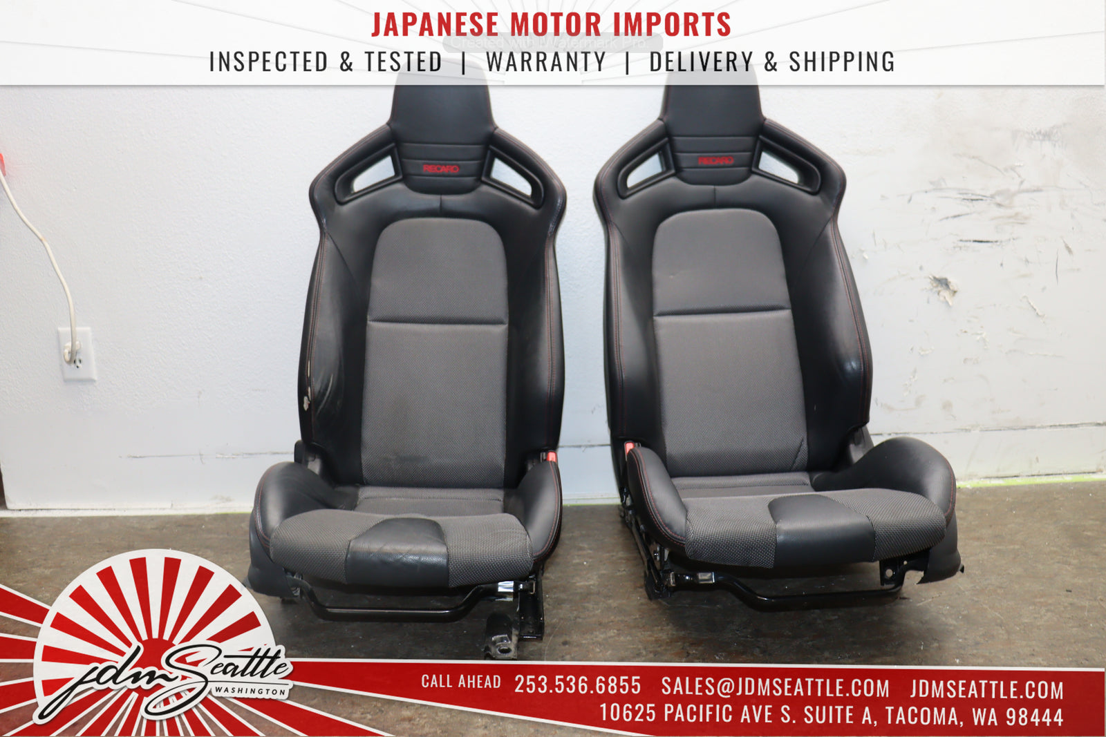 JDM 2003-2011 Mazda RX8 Type-RS SE3P OEM Recaro Seats Front w/Rails and Rear