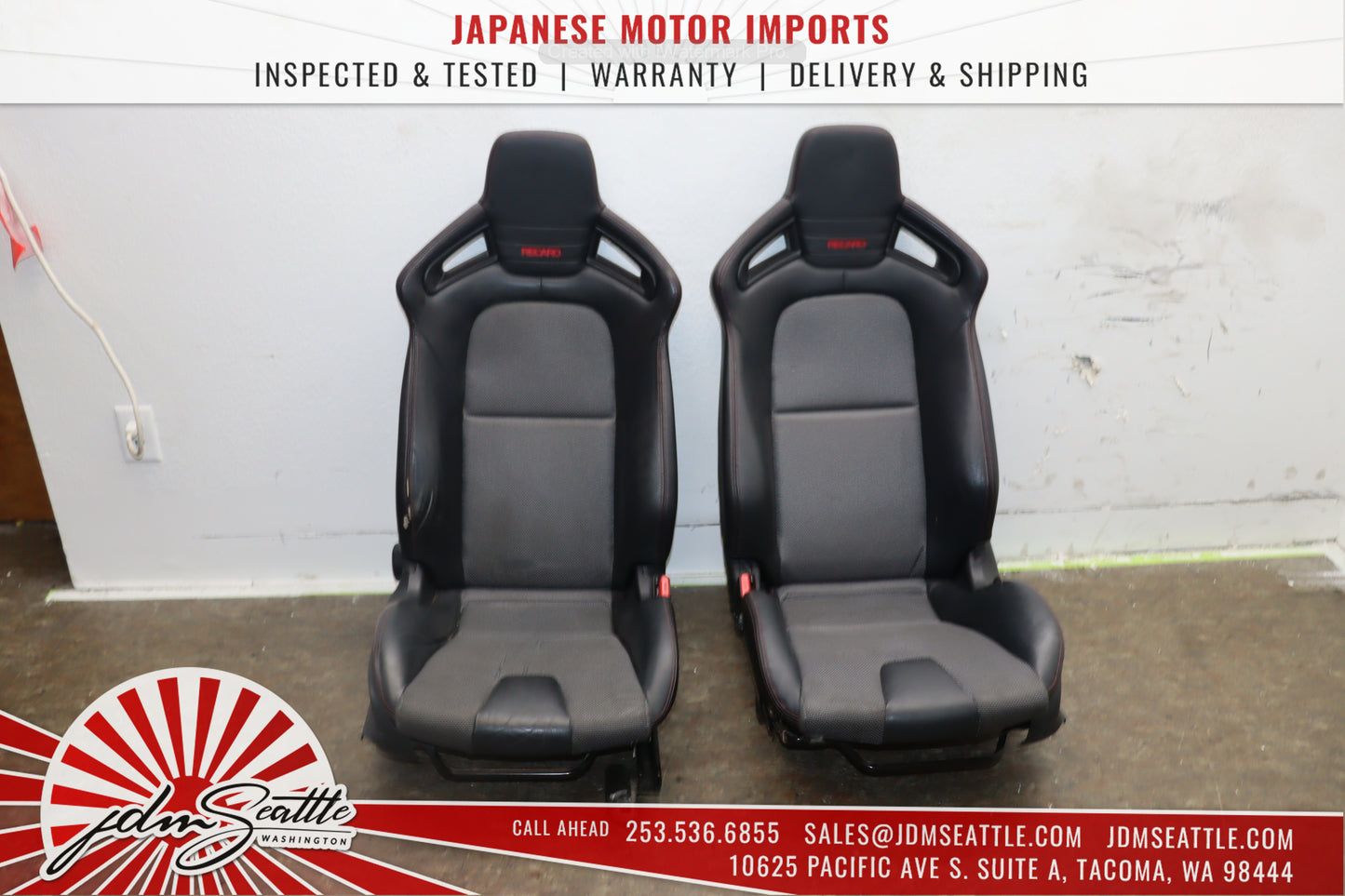 JDM  2003-2011 MAZDA RX8 TYPE-RS SE3P OEM RECARO SEATS FRONT W/RAILS AND REAR