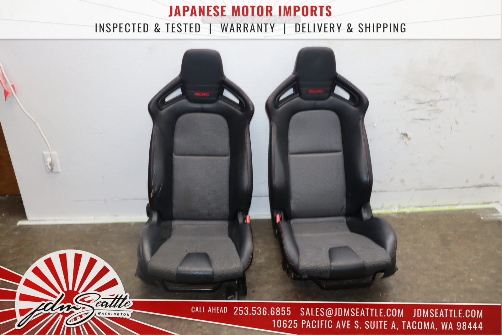 JDM 2003-2011 Mazda RX8 Type-RS SE3P OEM Recaro Seats Front w/Rails and Rear