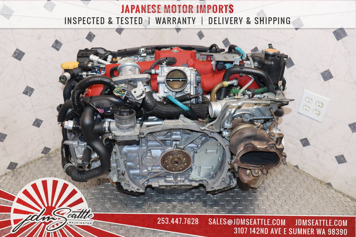 JDM 08-21 SUBARU WRX STI ENGINE JDM EJ257 2.5L TURBO AVCS EJ25 V10 ENGINE