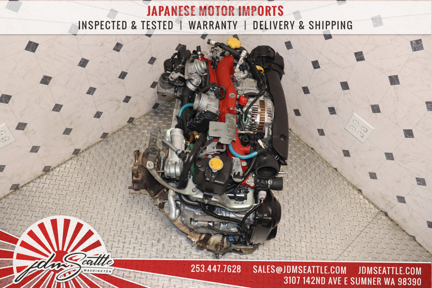 JDM 08-21 SUBARU WRX STI ENGINE JDM EJ257 2.5L TURBO AVCS EJ25 V10 ENGINE