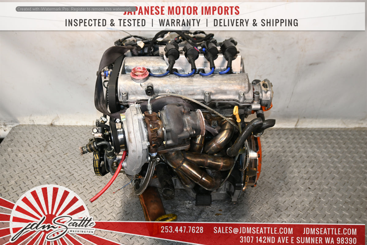 JDM 94-99 MIATA MX-5 1.6L B6 ENGINE WITH AFTERMARKET TURBO,PARTS W/5 SPEED RWD TRANSMISSION