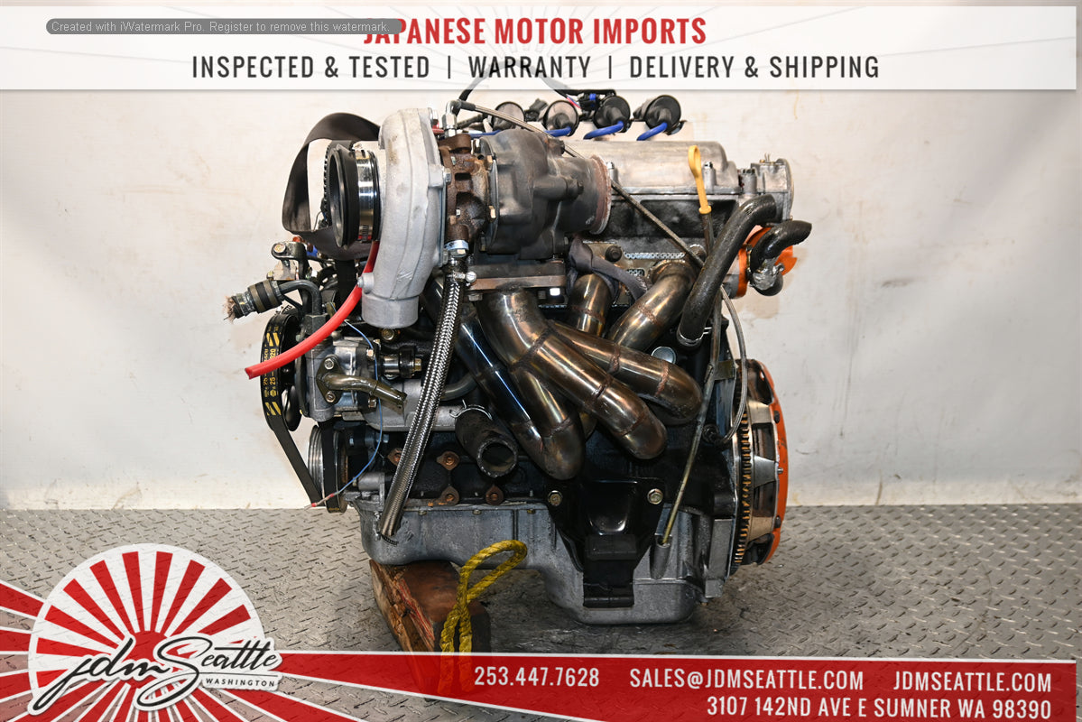 JDM 94-99 MIATA MX-5 1.6L B6 ENGINE WITH AFTERMARKET TURBO,PARTS W/5 SPEED RWD TRANSMISSION