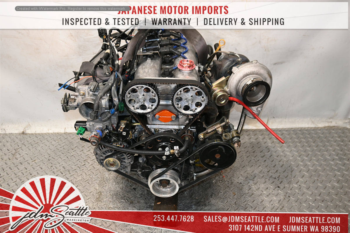 JDM 94-99 MIATA MX-5 1.6L B6 ENGINE WITH AFTERMARKET TURBO,PARTS W/5 SPEED RWD TRANSMISSION
