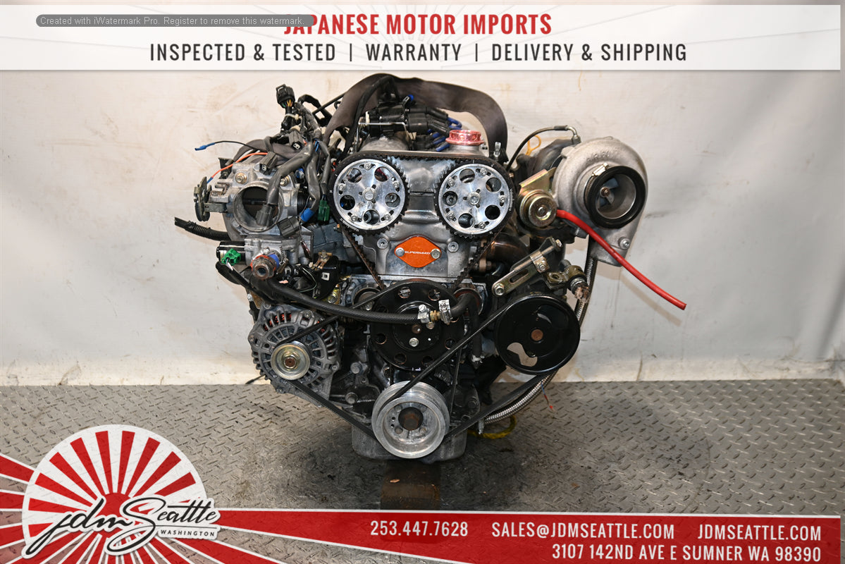 JDM 94-99 MIATA MX-5 1.6L B6 ENGINE WITH AFTERMARKET TURBO,PARTS W/5 SPEED RWD TRANSMISSION