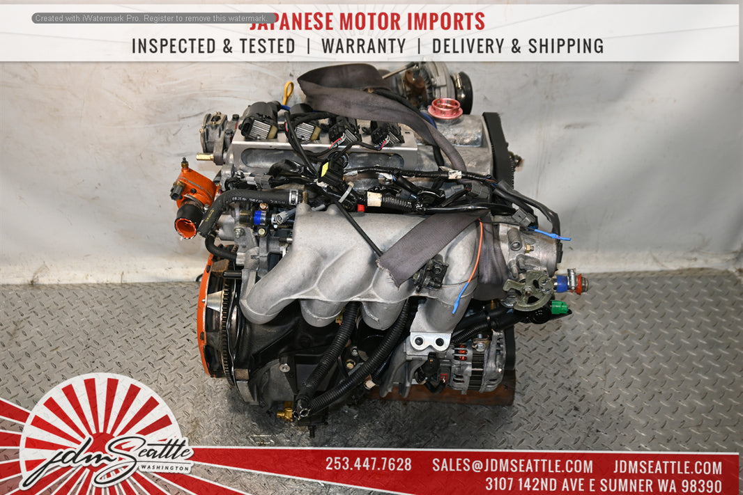 JDM 94-99 MIATA MX-5 1.6L B6 ENGINE WITH AFTERMARKET TURBO,PARTS W/5 SPEED RWD TRANSMISSION