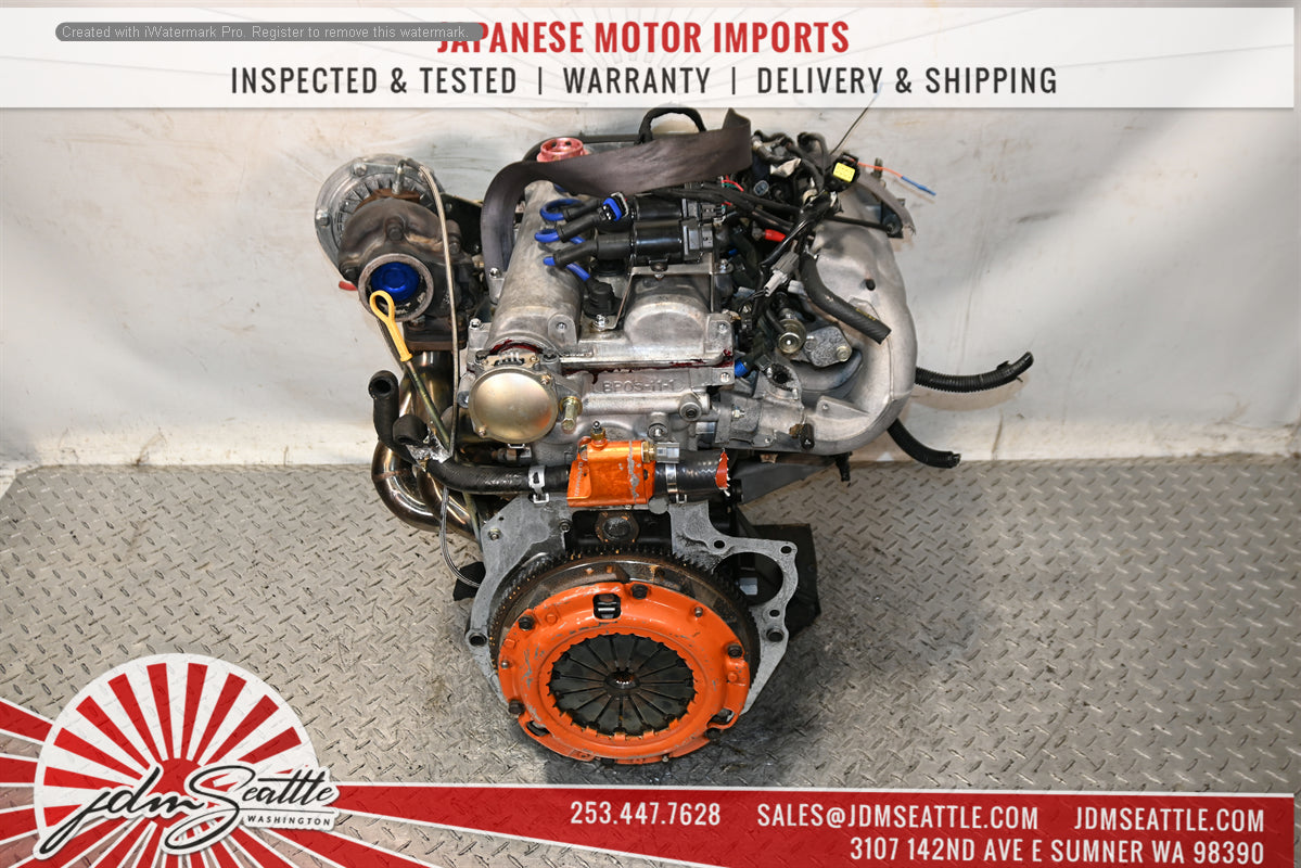 JDM 94-99 MIATA MX-5 1.6L B6 ENGINE WITH AFTERMARKET TURBO,PARTS W/5 SPEED RWD TRANSMISSION
