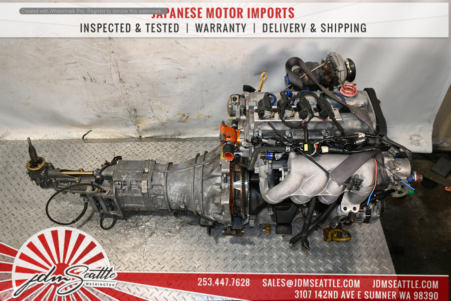 JDM 94-99 MIATA MX-5 1.6L B6 ENGINE WITH AFTERMARKET TURBO,PARTS W/5 SPEED RWD TRANSMISSION